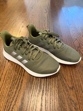 Adidas Women's Puremotion GX5629 Olive Green Running Shoes Size 9